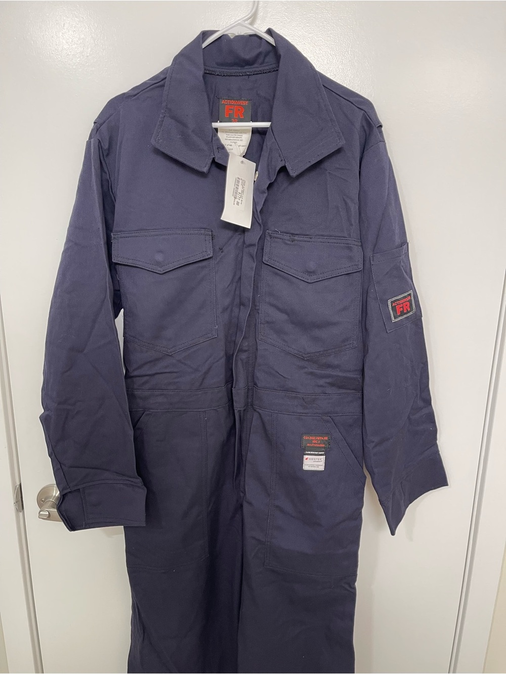 Actionwest FR Frontier Coveralls Flame Resistant Long Sleeve Jumpsuit Sz 38 NWT
